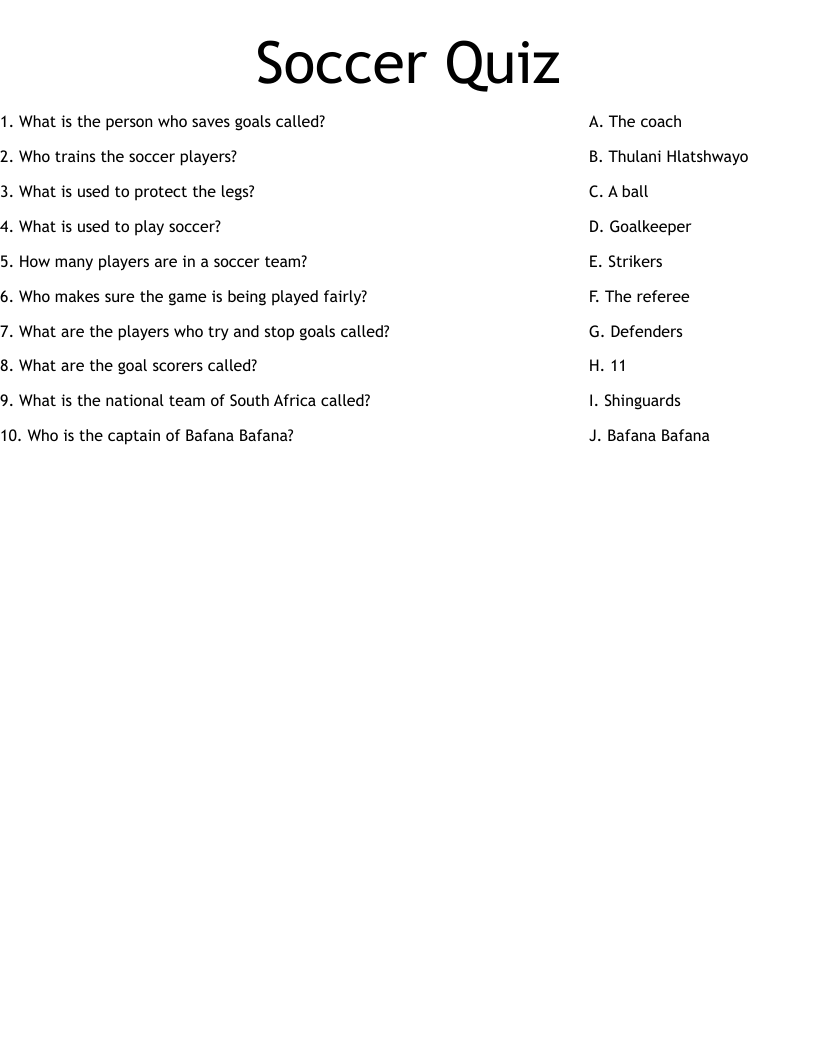 10 Essential Soccer Quiz for Kids That Make Learning Fun and Engaging