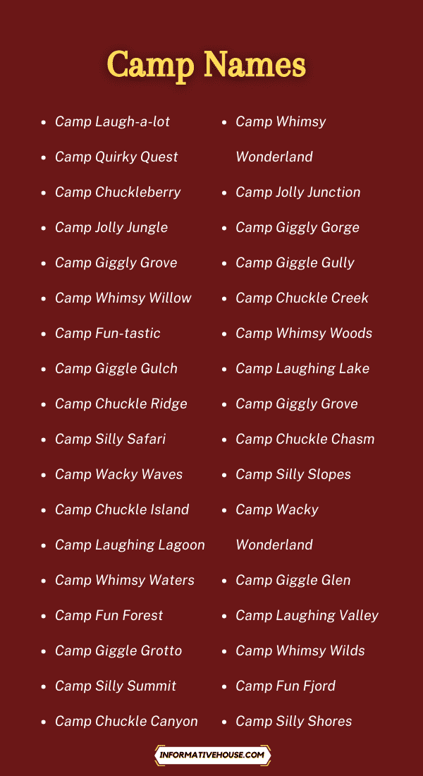 10 Ultimate Camp Names Ideas to Spark Adventure and Memories