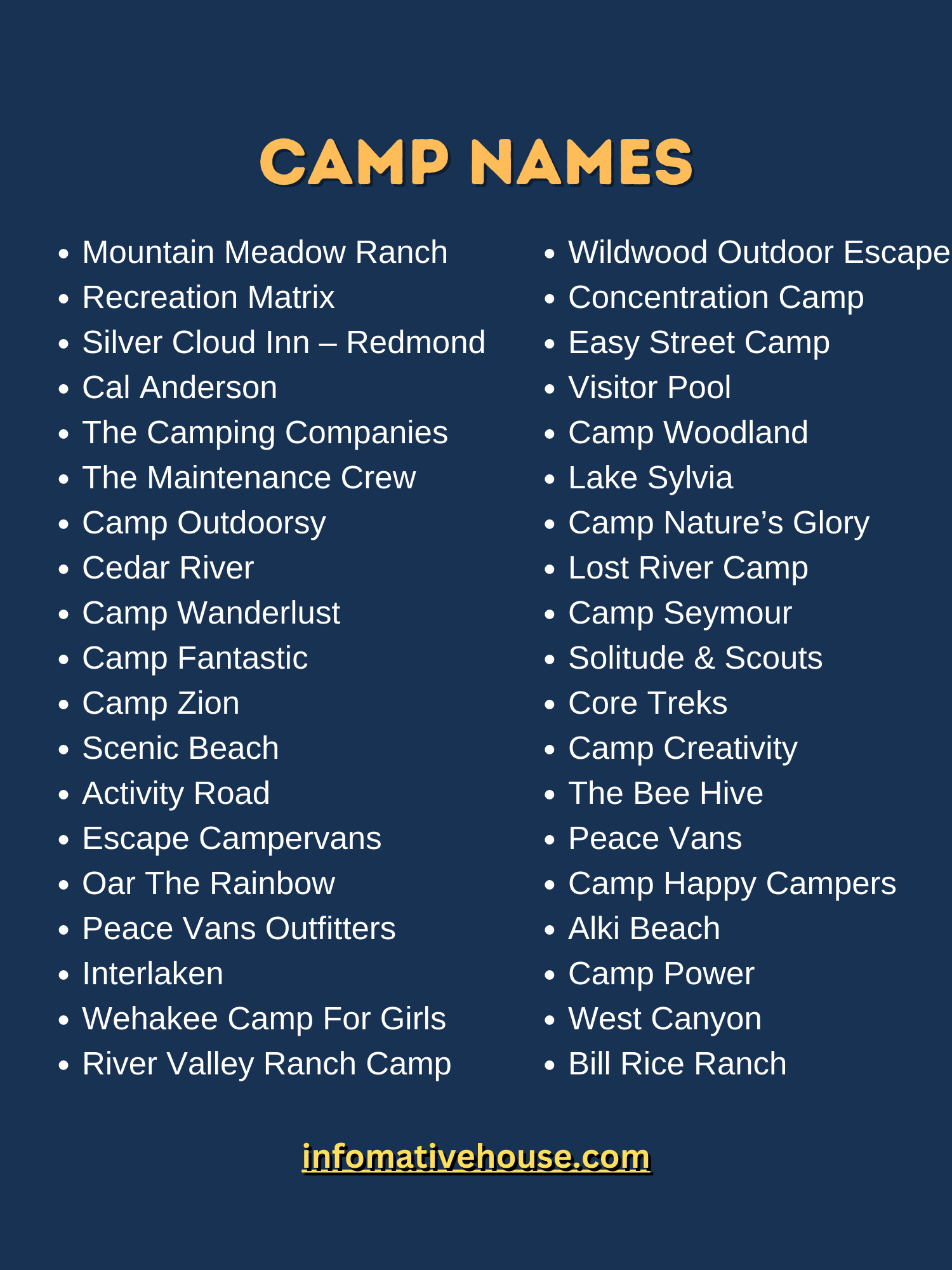 10 Ultimate Camp Names Ideas to Spark Adventure and Memories