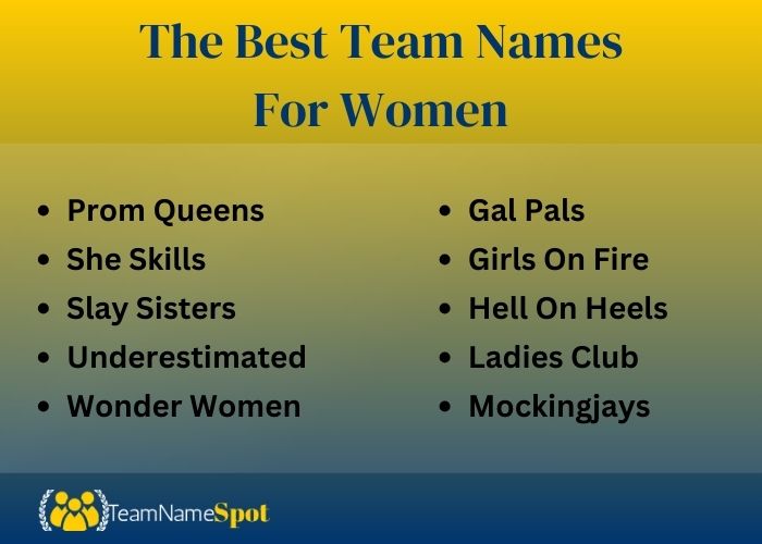 21 Ultimate Female Team Names That Will Empower and Inspire Your Squad